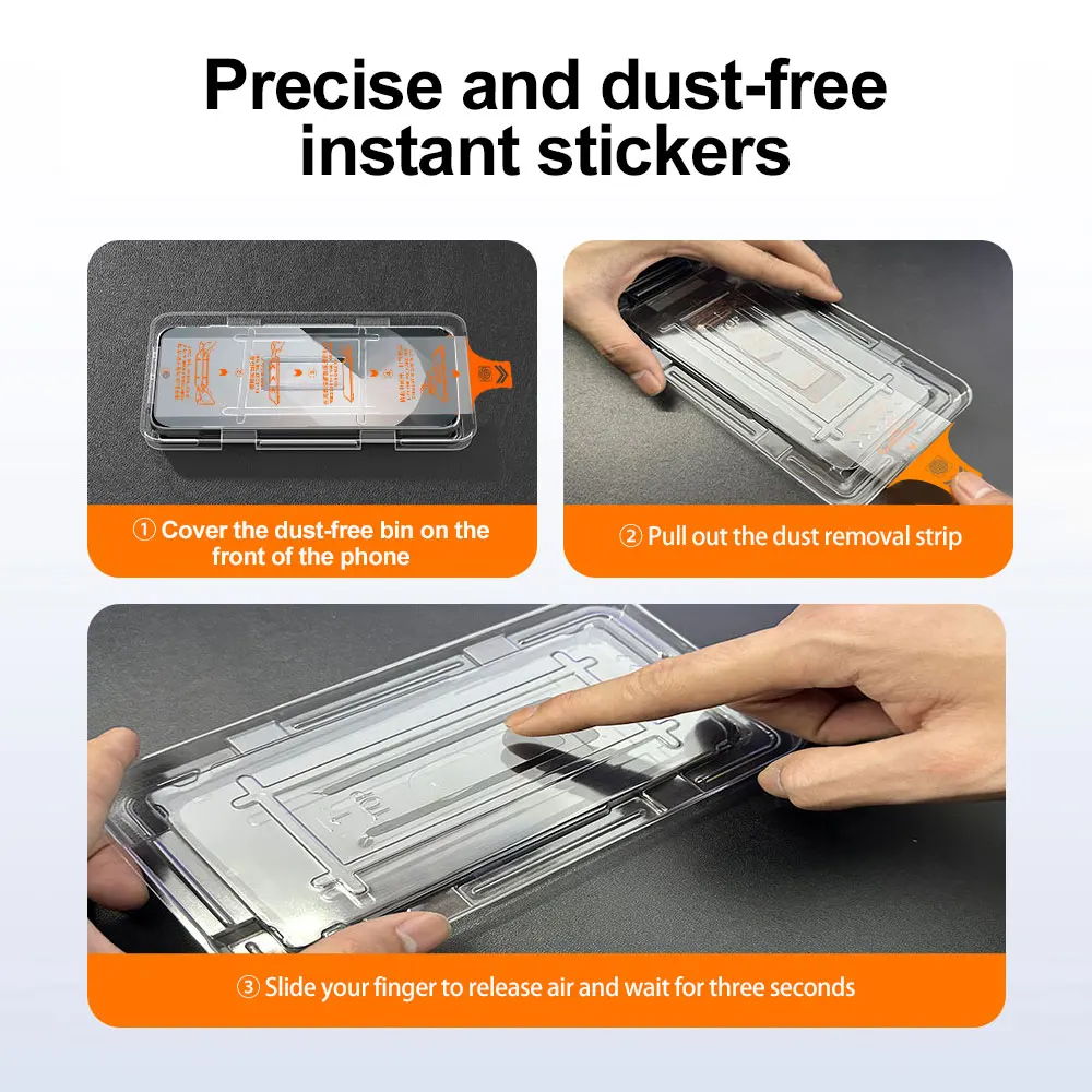 HD Clear Screen Protector - Fingerprint-Resistant Tempered Glass (1-5 Pack)