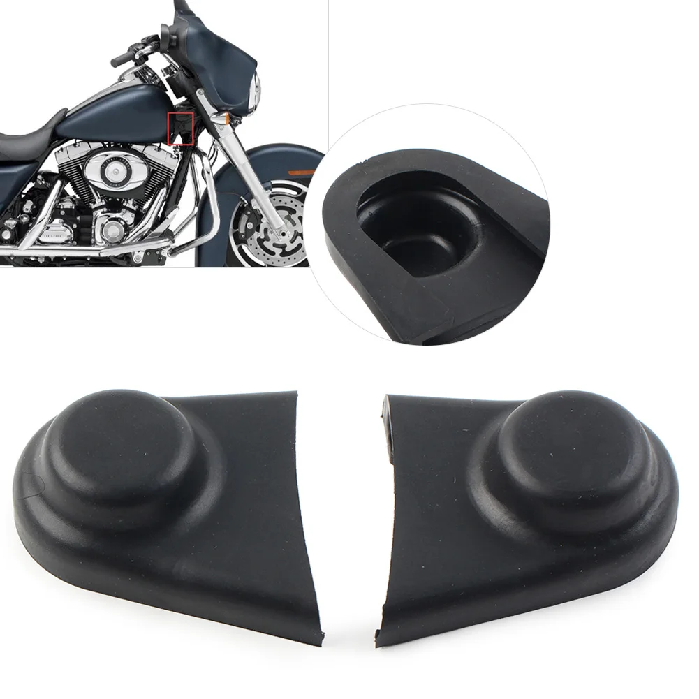 2Pcs Black Rubber Motorcycle Screw Nut Bolts Covers Waterproof For Harley Davidson Touring Accessories