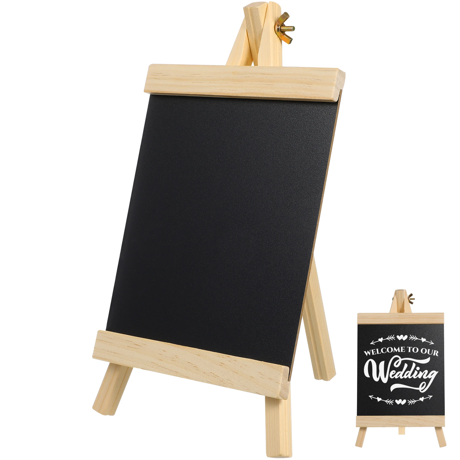 1pc Mini Wood Frame Table-Top Black Board With Easel For Memu Drawing Bulletin Boards Party Wedding Universal Message Board