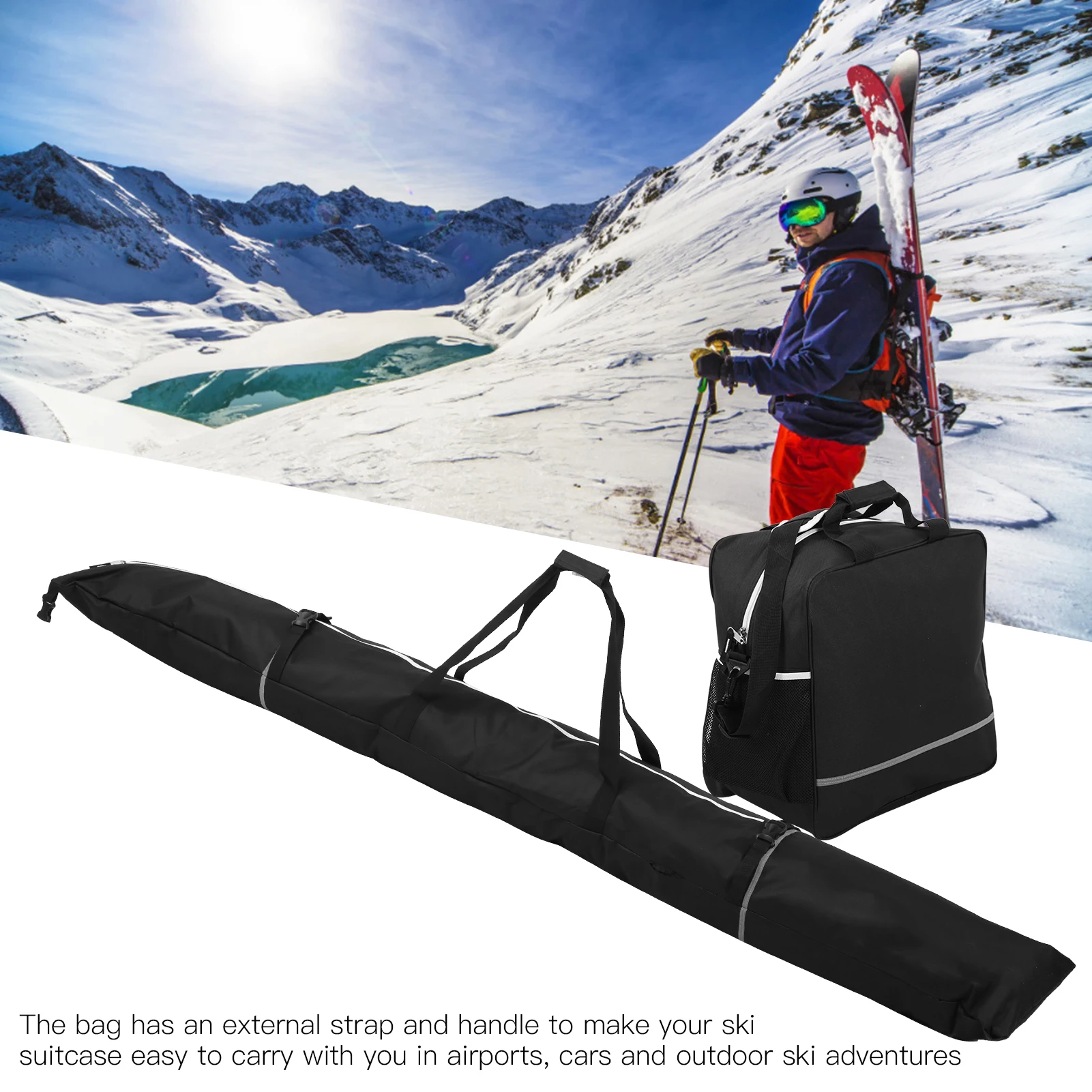 Nylon Snowboard Bag and Ski Boot Storage Bags Waterproof Carrying Travel Case Set Ski Boot Bags Ski Boot Handbag Snowboard Bag 6