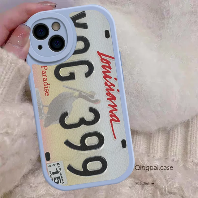 Capa de Celular Retro Engraçada com Número de Placa de Licença para iPhone 5 Capa de Celular Retro Engraçada com Número de Placa de Licença para iPhone