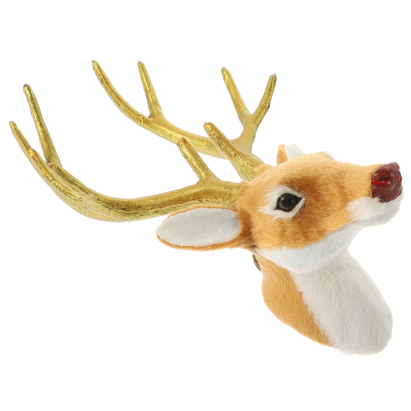 

Имитация головы оленя Рождественский фото реквизит офисные декорации статуи Декор олень искусственный олень декор для помещений Мех Рождество