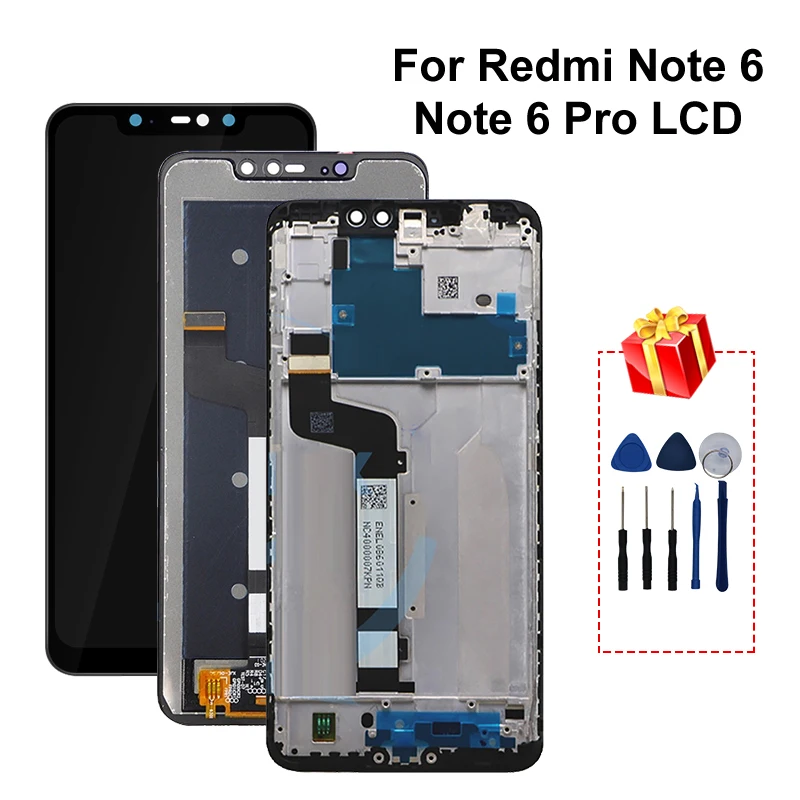 

6.26" Original For Xiaomi Redmi Note 6 LCD Display Screen Replacement Parts For Redmi Note 6 Pro Display Screen Hongmi Assembly