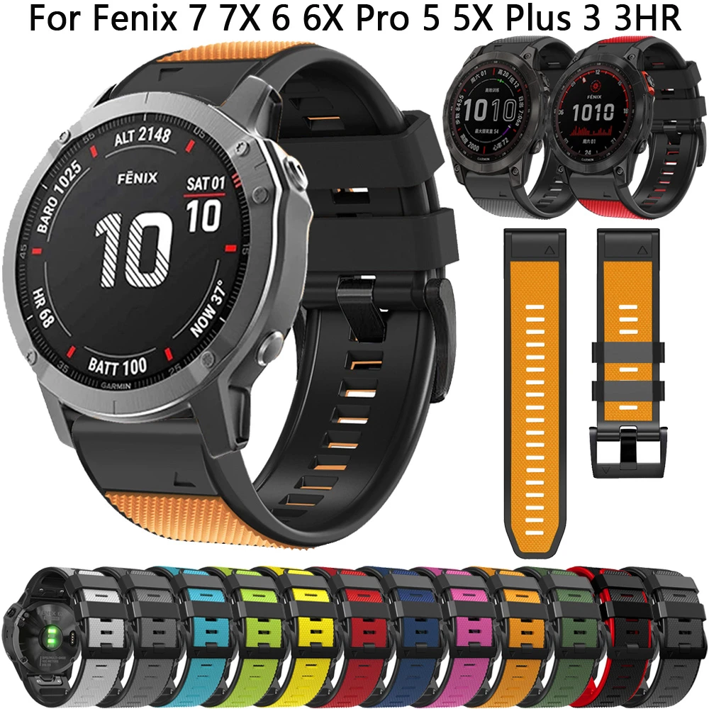 22 26mm Watch Straps Wristbands For Garmin Fenix 6 6X Pro 5 5X 7 7X 3