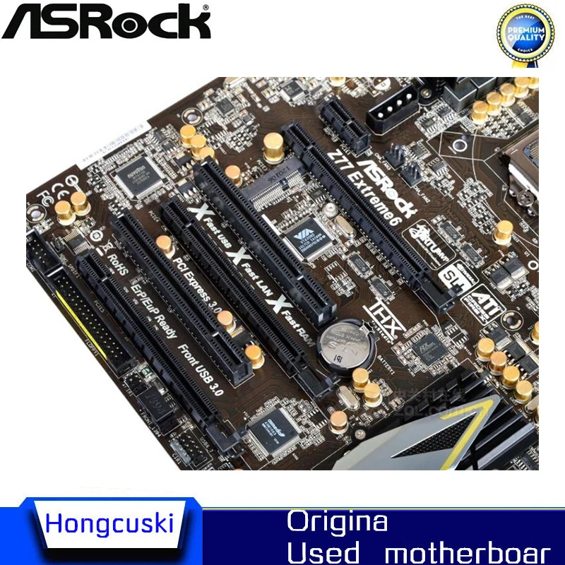 Použitý pro asrock Z77 extreme6 ploše nasednout Z77 základní deska drážka LGA1155 DDR3 SATA3 USB3.0 podpora I7 3770K