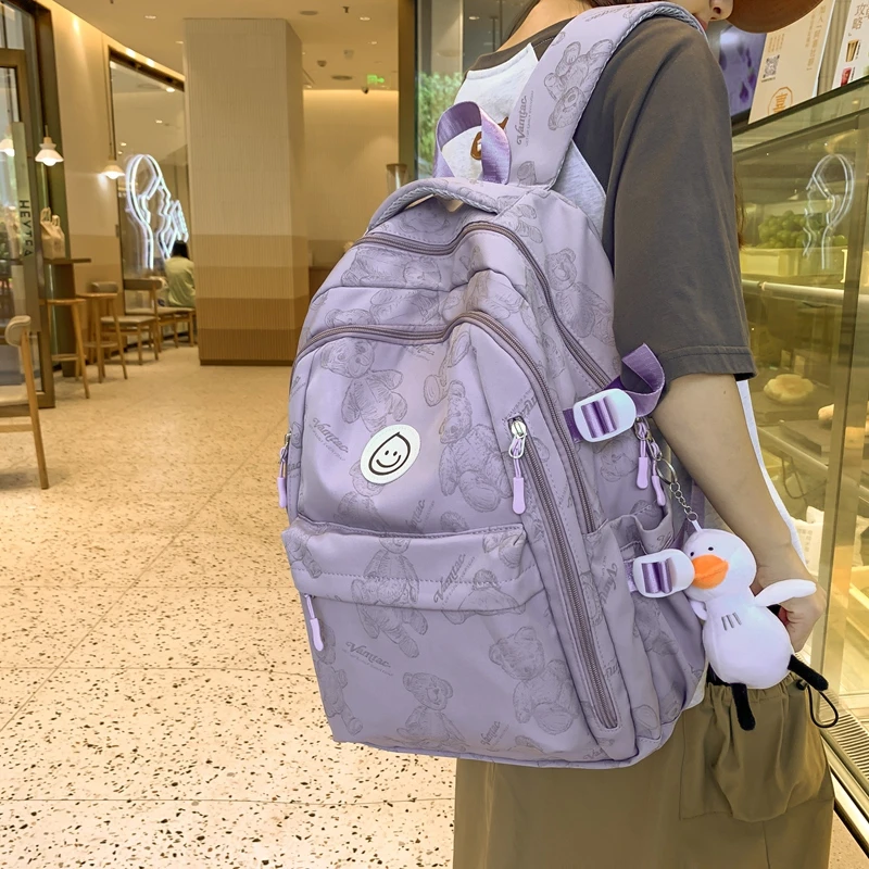 

Простой студенческий вместительный школьный ранец для отдыха на открытом воздухе Модный Универсальный женский дорожный рюкзак