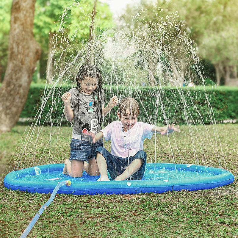 crianças jogar tapete de água verão praia sprinkler spray inflável almofada de água ao ar livre brinquedo gramado piscina tapete crianças brinquedos