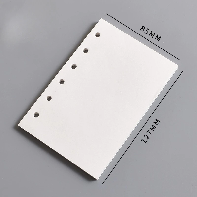A7 Spiral Binder Loose Leaf Notebook Refill - Grid, Blank, Lined Pages for Creative Journaling & Planning