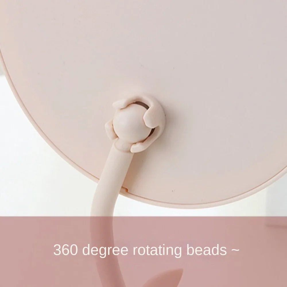 Cute Tulip Shaped Dressing Mirror Classic High-definition Desktop Makeup Mirror Single Side 360 Degree Rotation Table Mirror