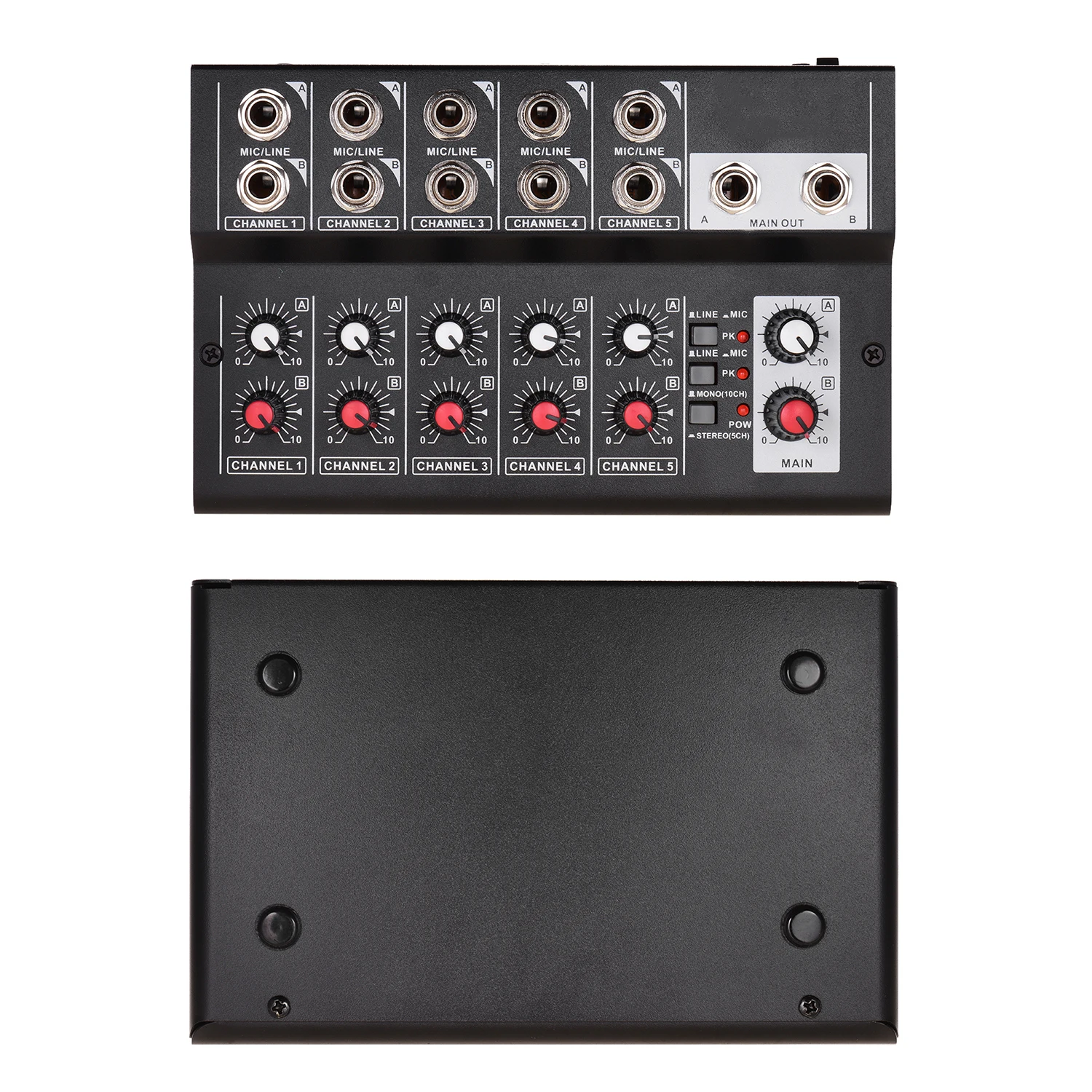 10-Channel Digital Audio Mixer for Recording, DJ, Live Broadcast, and Karaoke