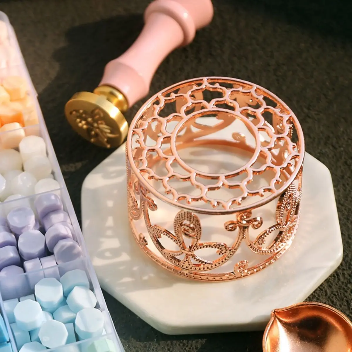 Retro Firework Furnace Birdcage embossment hollowwork seal alloy Fireproof washable gift good for delicate gold mini heating