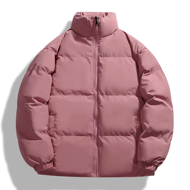 Description Picture 6 of itemStand Collar Thickened Warm Windproof Parkas High Quality  Fashion Casual Style Solid Color Men Clothing Zipper Coat Outwear