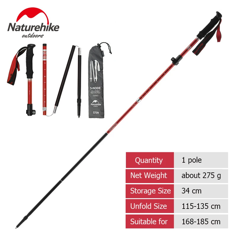 

Naturehike 2023 aluminum alloy trekking poles three-section folding trekking poles hiking and climbing outdoor walking pole
