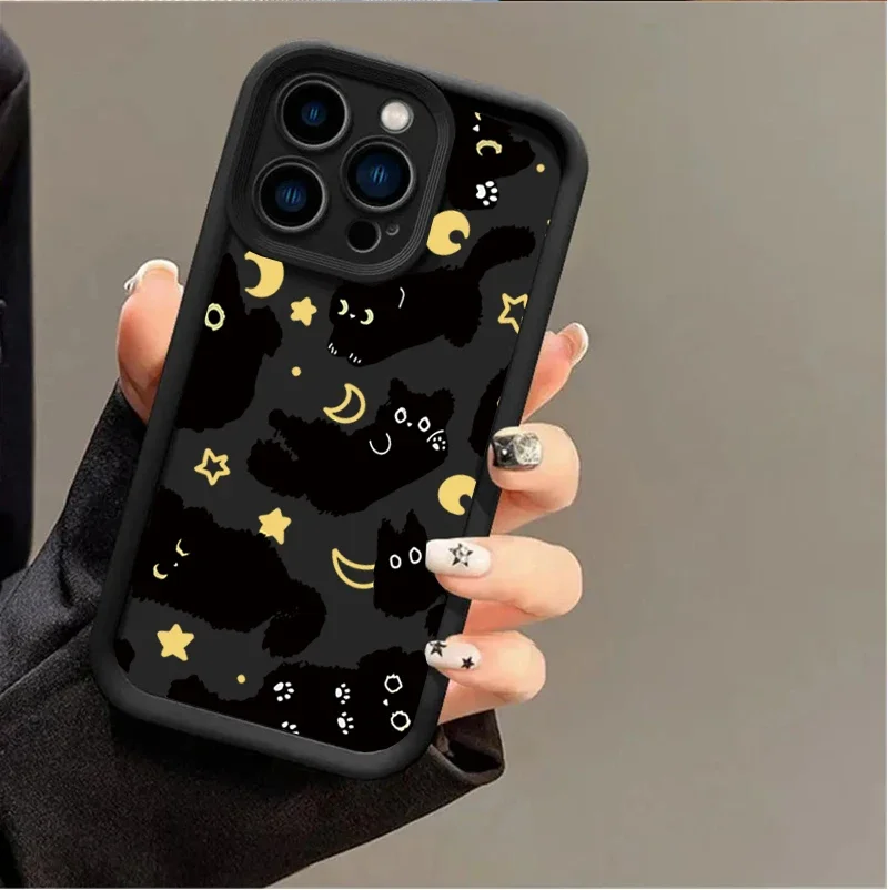 Adorable Cat Design Lanyard Phone Case