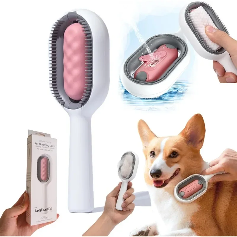 

Cat Brush for Shedding Grooming Self Cleaning Slicker Brush for Cats Dogs Comb for Grooming Long Haired Cat Supplies Puppy Comb