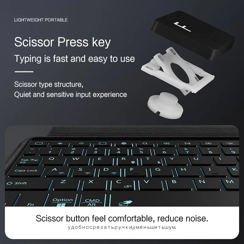 Capa Tablet, Touchpad Retroiluminado, Mouse, SM-X710, SM-X716B, S9, 11