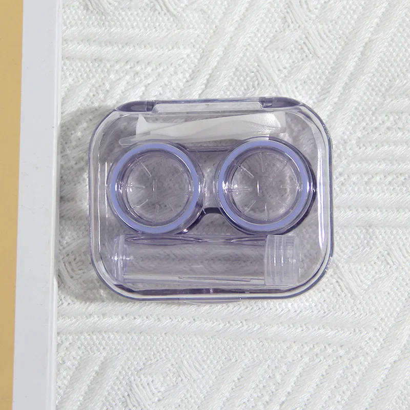 Transparent Tweezers Suction Stick Container Set Portable Contact Lens Box for Women Travel Contact Lenses Case