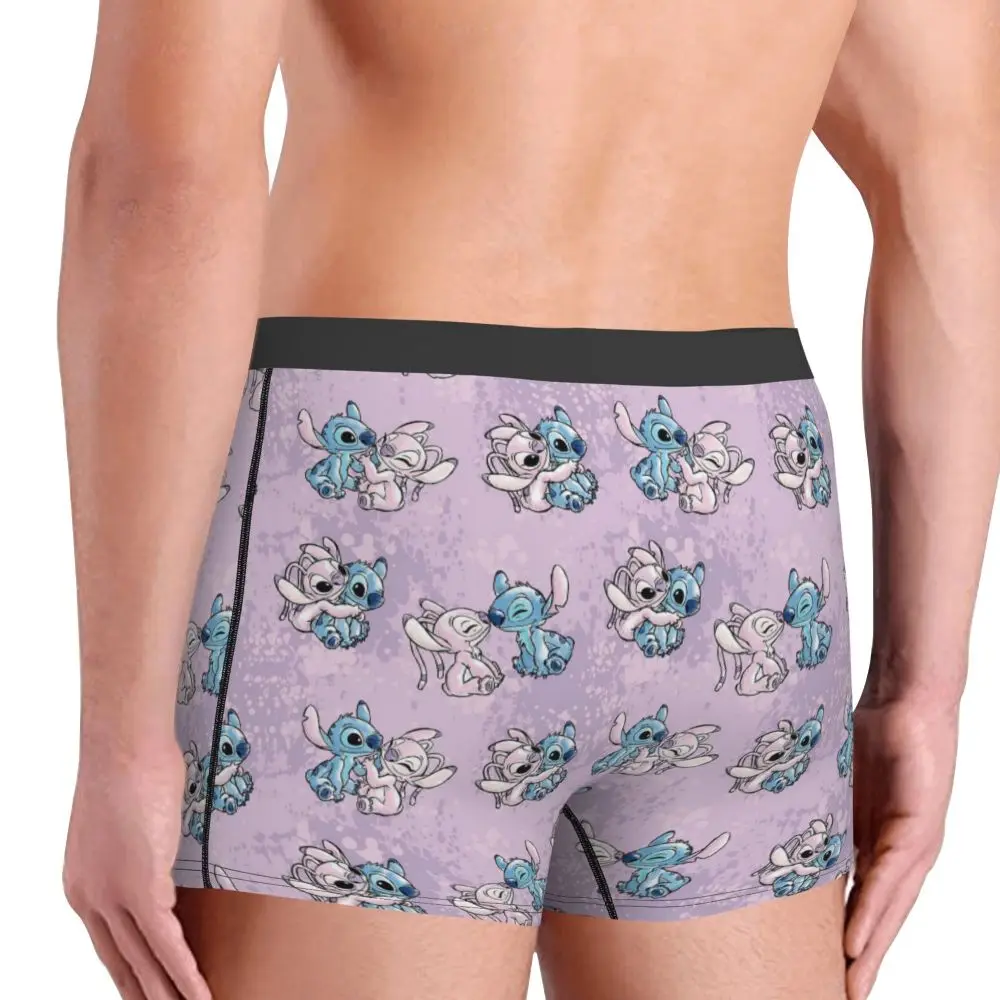 Custom Stitch Lion Cute Boxers Shorts Men's Disney Movie Briefs Underwear Fashion Underpants