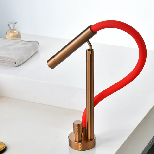 ก๊อกน้ำห้องน้ำสีโรสโกลด์ขัดเงา ก๊อกน้ำอ่างล้างหน้าสีทองขัดเงา ก๊อกน้ำทองเหลืองน้ำร้อนน้ำเย็น ก๊อกน้ำอ่างล้างหน้าสีนิกเกิล ก๊อกน้ำห้องน้ำสีเทา 2