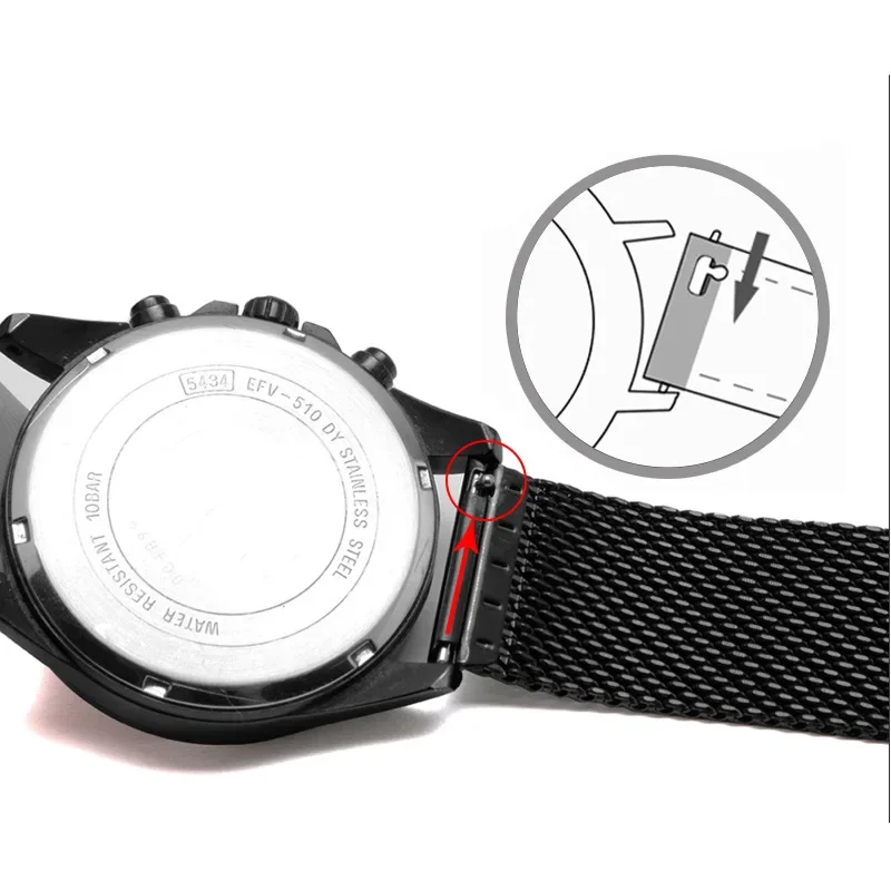 Universal Quick Release Stainless Steel Milanese Watch Band Strap