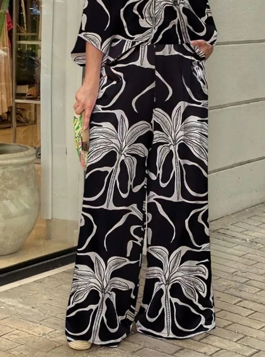 Jumpsuits for Women Spring Summer New Casual Pockets Print Work V-Neck Women One Pieces Bodysuit Women Fashion Elegant Jumpsuit