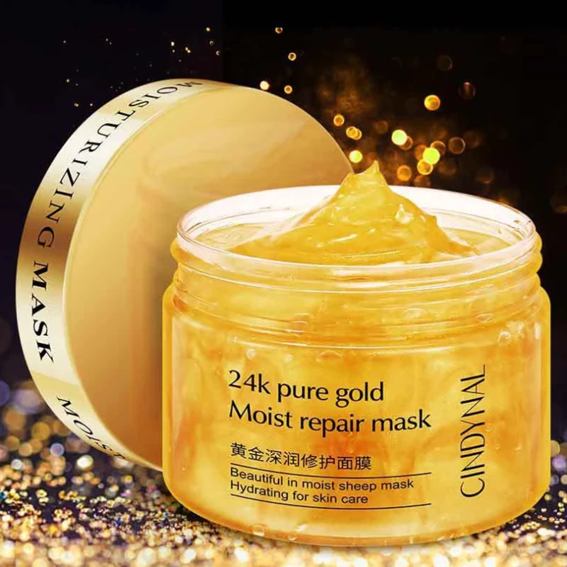 

Anti-aging Golden Mask 24k Gold Collagen Deep Moisturize Sleeping Mask Whitening Anti-Wrinkle Shrink Pore Serum Cream Skin Care