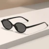2025 New Elliptical Small Frame Bookworm Fashion Trendy For Women's High End Sensation Sunglasses 3