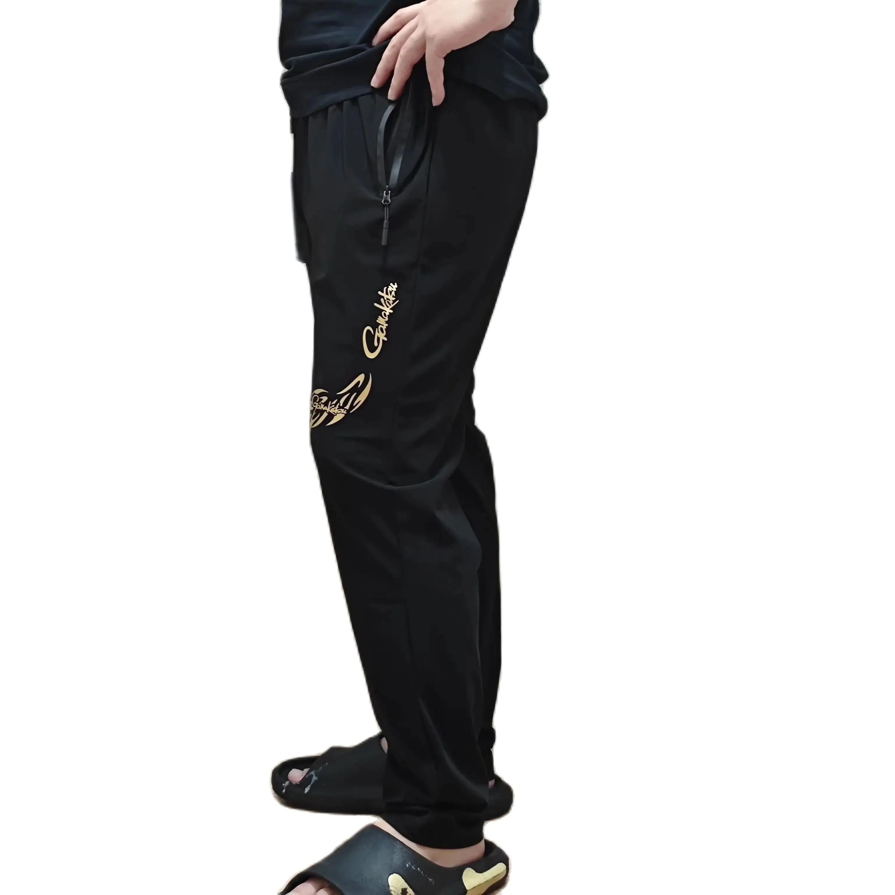 Gamakatsu Fishing Pants for Men Thin Section Breathable Quick-Drying Pants Elastic Waist, Waterproof New Summer