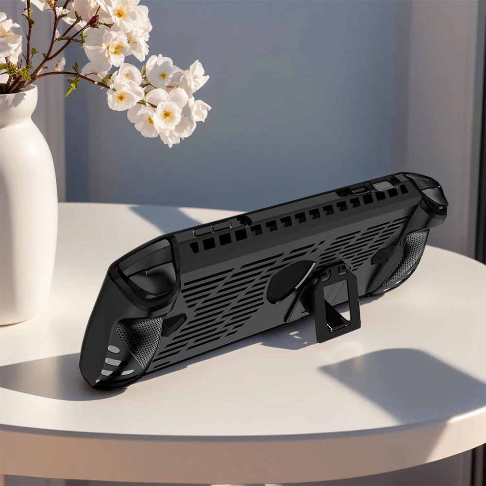 TPU Case For MSI Claw Handheld Console with Kickstand Protective Shell Soft Shockproof Cover Full Protective Shell Game Accessor