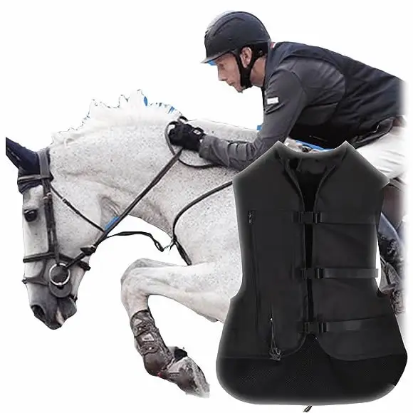 유니섹스 내구성 나일론 모토크로스 라이딩 재킷 통기성 방풍 에어백 보호 반사 기능 오토바이 승마 조끼