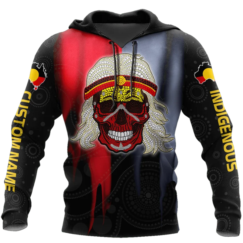 thumbnail image 1 of Sudadera con capucha con estampado 3D de lagarto, tortuga, roca y bandera aborigen, novedad en sudaderas y sudaderas para hombres y mujeres, sudadera con capucha de moda, 1 of 5
