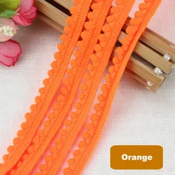 Colorful Pearl Pompom Tassel Ribbon for DIY Crafts & Sewing Projects (Orange)