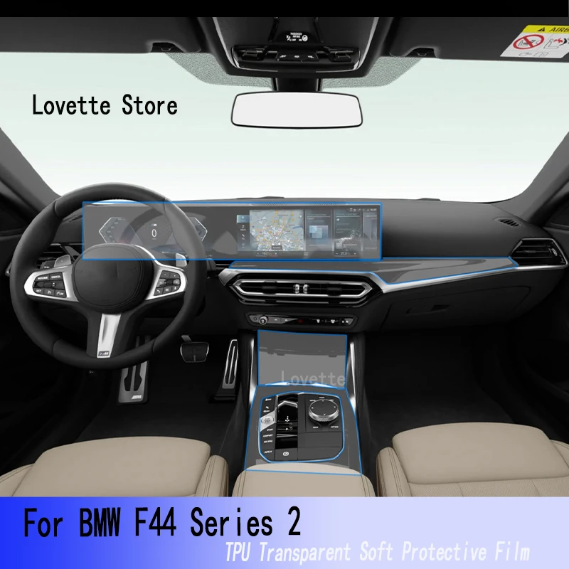 Per Bmw Serie F44 2(2023) Console Centrale Interna Per Auto Pellicola Protettiva Antigraffio In Tpu Trasparente Refit