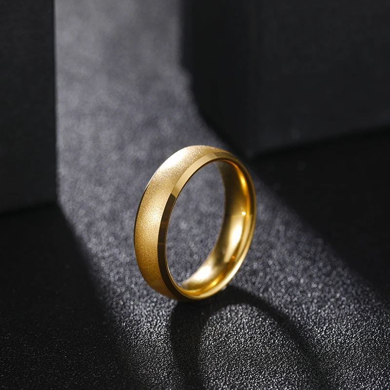 Somen Frosted Tungsten Ring for Men Women 6mm Wedding engagement Band for Couple Brand Gold/Silver Color Matte bagues pour femme