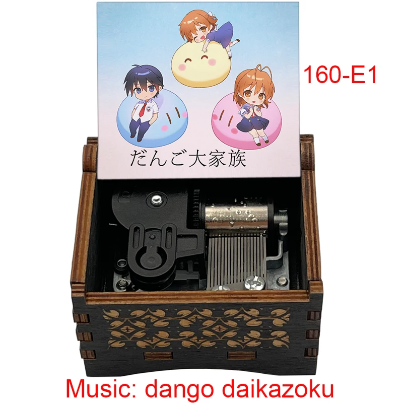 【Special Price】 愛と調和天使箱 Dango Daikazoku Anime CLANNAD Wooden Music Box Musical Cute