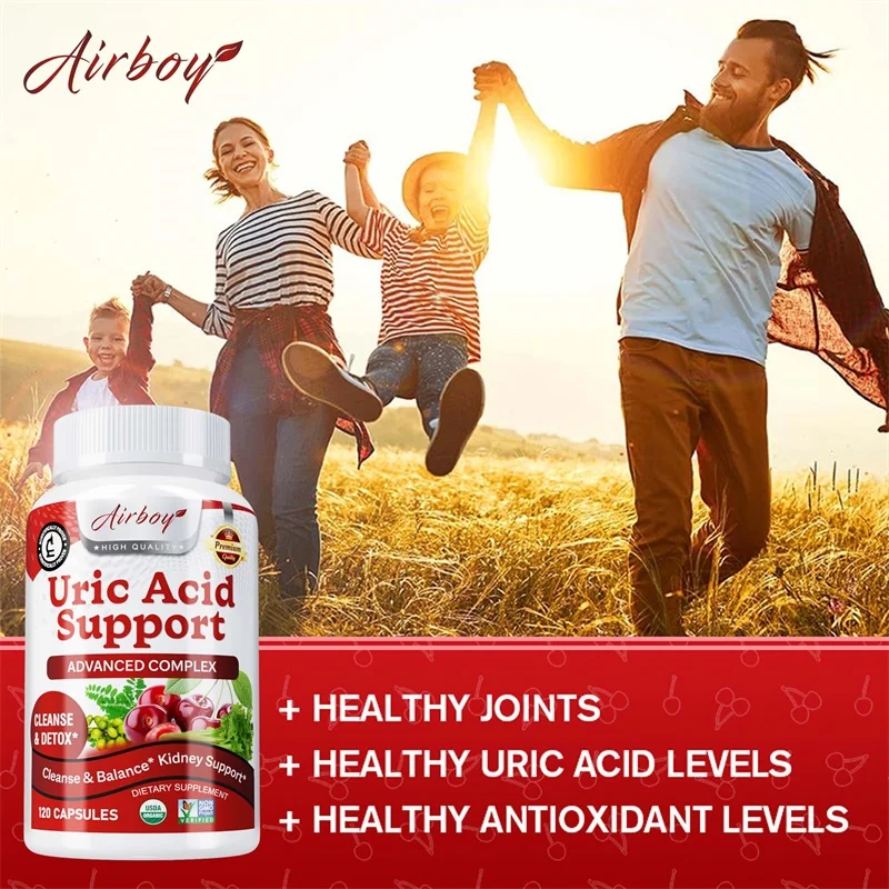 Uric Acid Support Capsules Kidney Bladder Cleanse Joint Support Detox