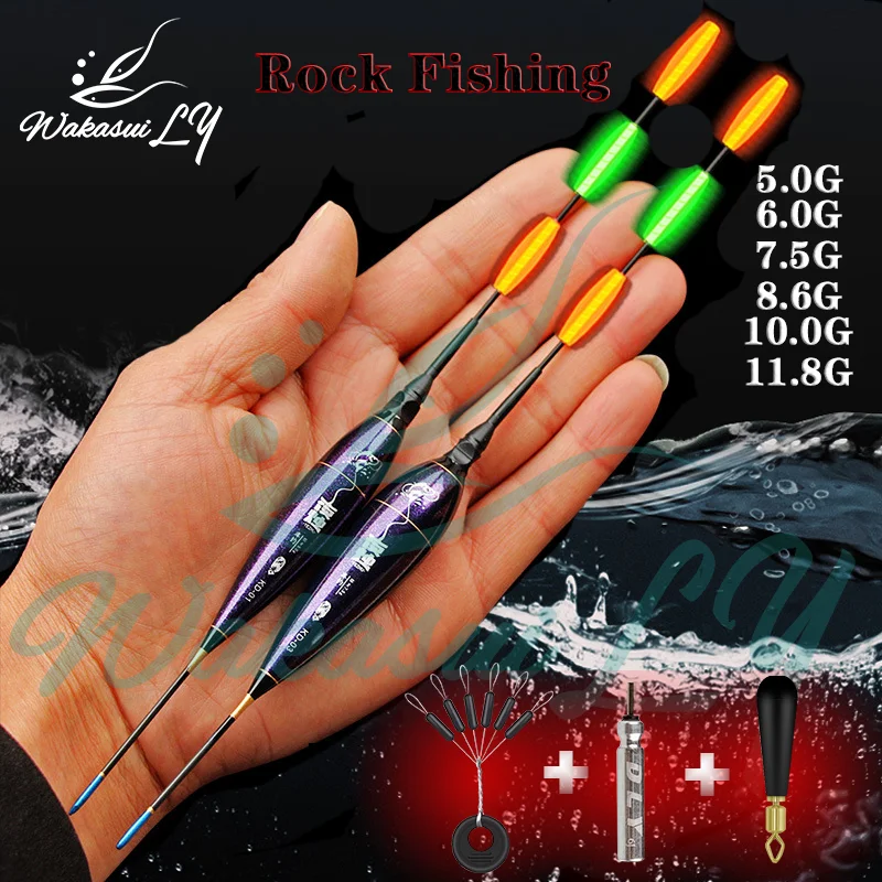 Big Carp Rocky Fishing Luminous Float +425 Battery Fishing Rods Float High Sensitivity Striped-Bass Outdoor Accessories,fishing floats,fishing float,fishing bobber,fishing buoy
