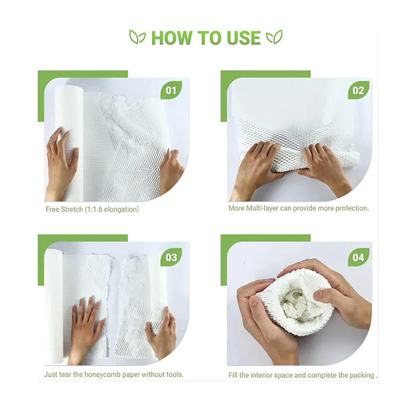 5/10M Wabenverpackungspapier Umweltfreundliche Polsterrolle für Umzug/Transport von Waren Luftpolsterfolie – Detail 5