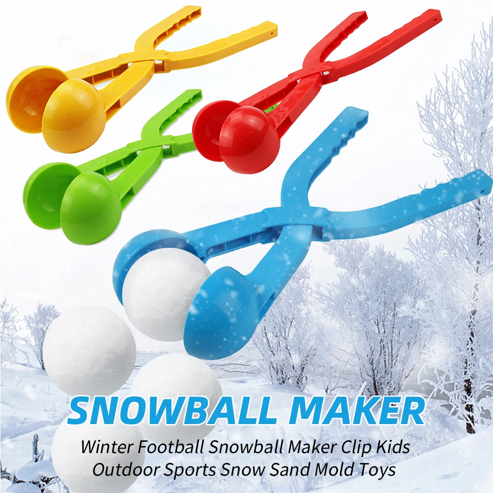 3D Large Round Snowball Maker Clip Winter Snowball Fight Children Beach Play Toy