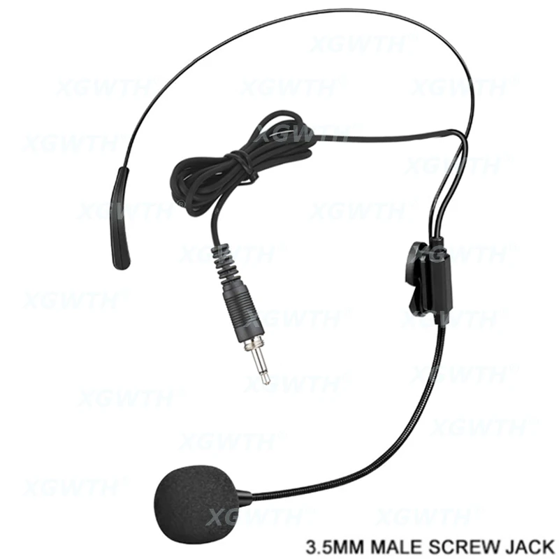 Headset Microphone Dual Ear Head Omnidirectional Condenser Headworn Mic for Sennheiser Shure AKG MiPro Samson Wireless System