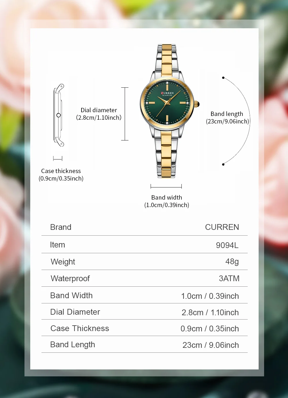 Curren 9094 Women's Watch description image