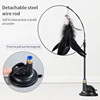 Interactive Cat Toy Handfree Cat Stick Playing Kitten Playing Teaser Wand Toy Suction Cup Bird/Feather Cat Wand Pet Supplies 2