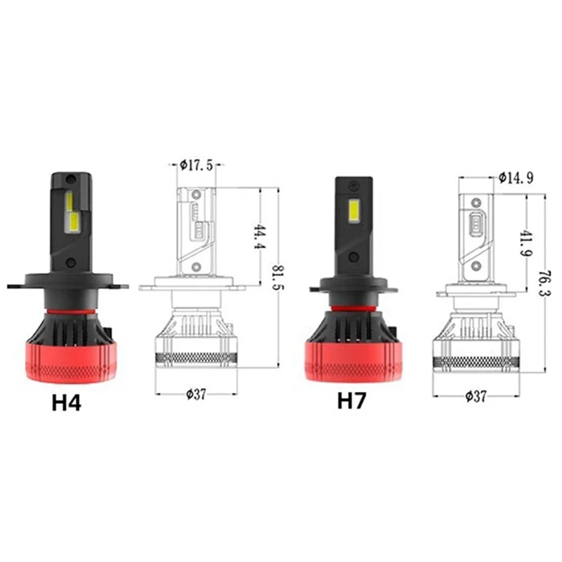LED Canbus 고출력 헤드라이트 터보 램프, F5, 110W, 2PCs, 10000LM