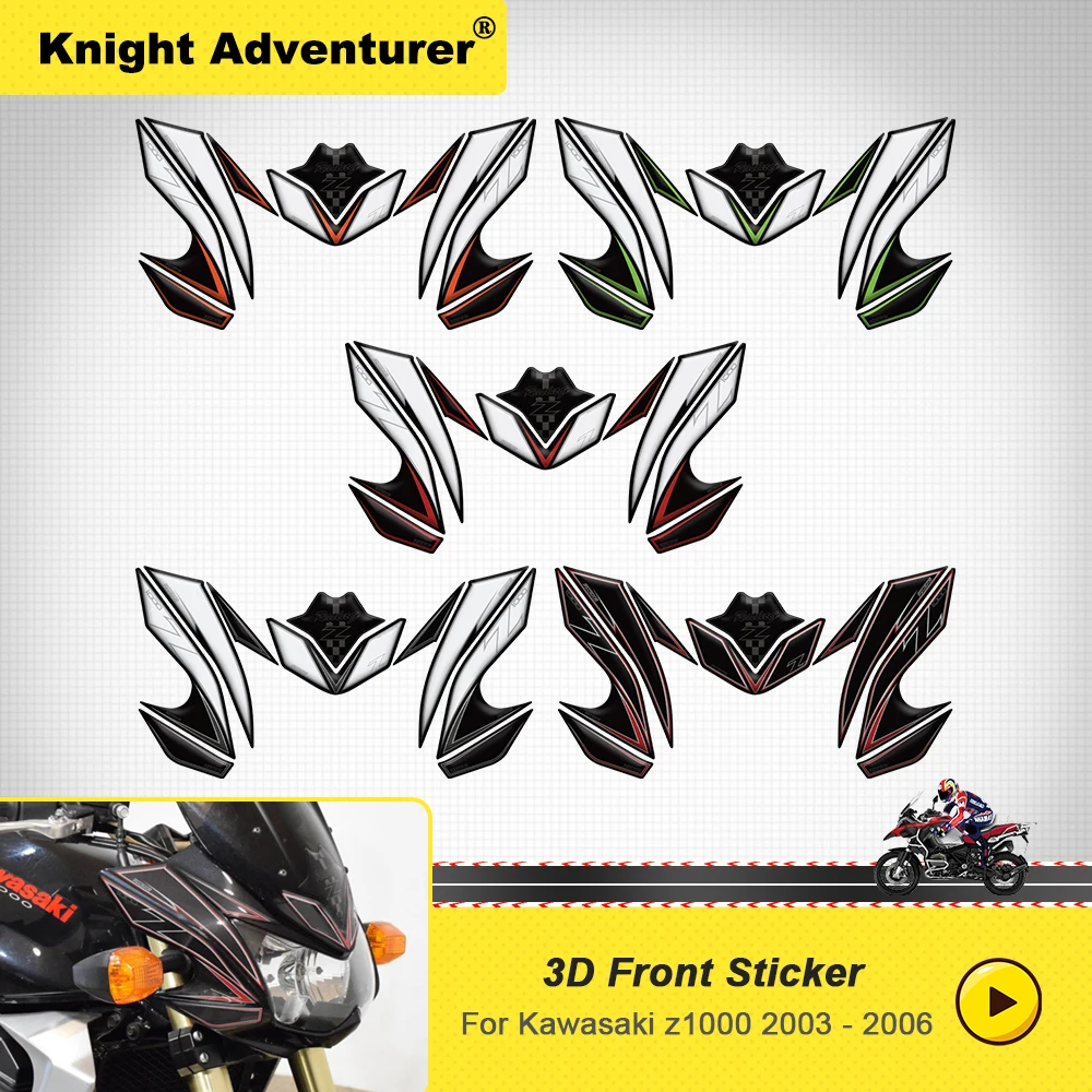

3D гелевая Передняя наклейка на мотоцикл, протектор Z1000, наклейка на доску, наклейки на мотоцикл для Kawasaki Z 1000 2003-2006