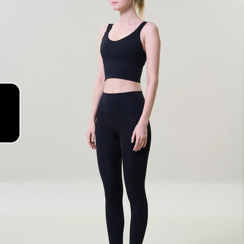 2 قطعة اليوغا مجموعات الرياضة اللياقة البدنية عالي...