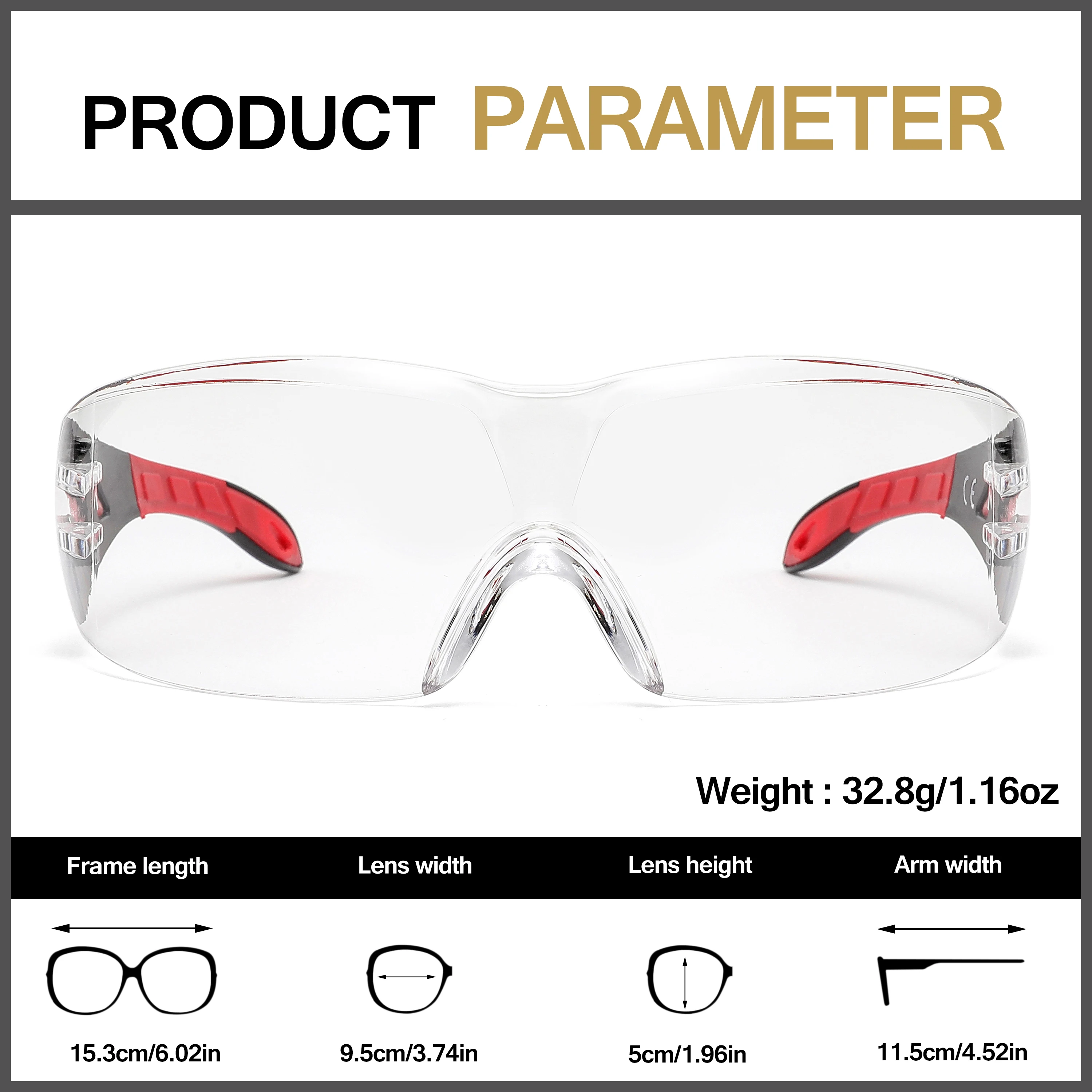 Ouvrier portant des lunettes de sécurité anti-poussière et anti-buée dans un atelier.
