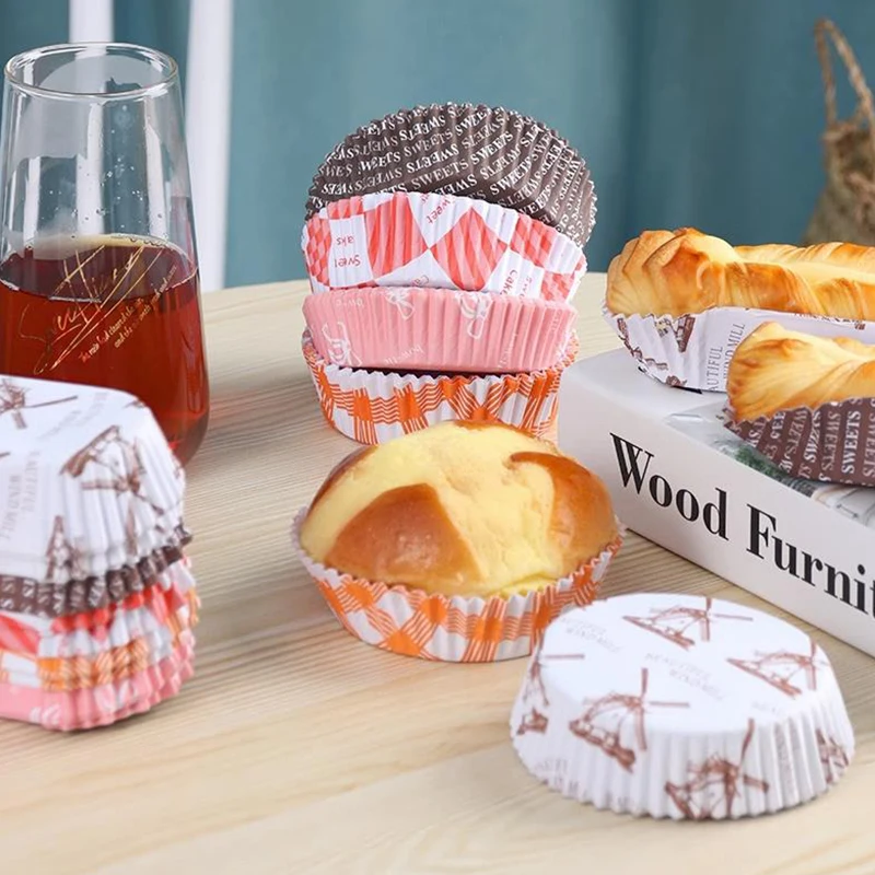 Capsule di carta a forma di tulipano per muffin rosa con fiori - PME