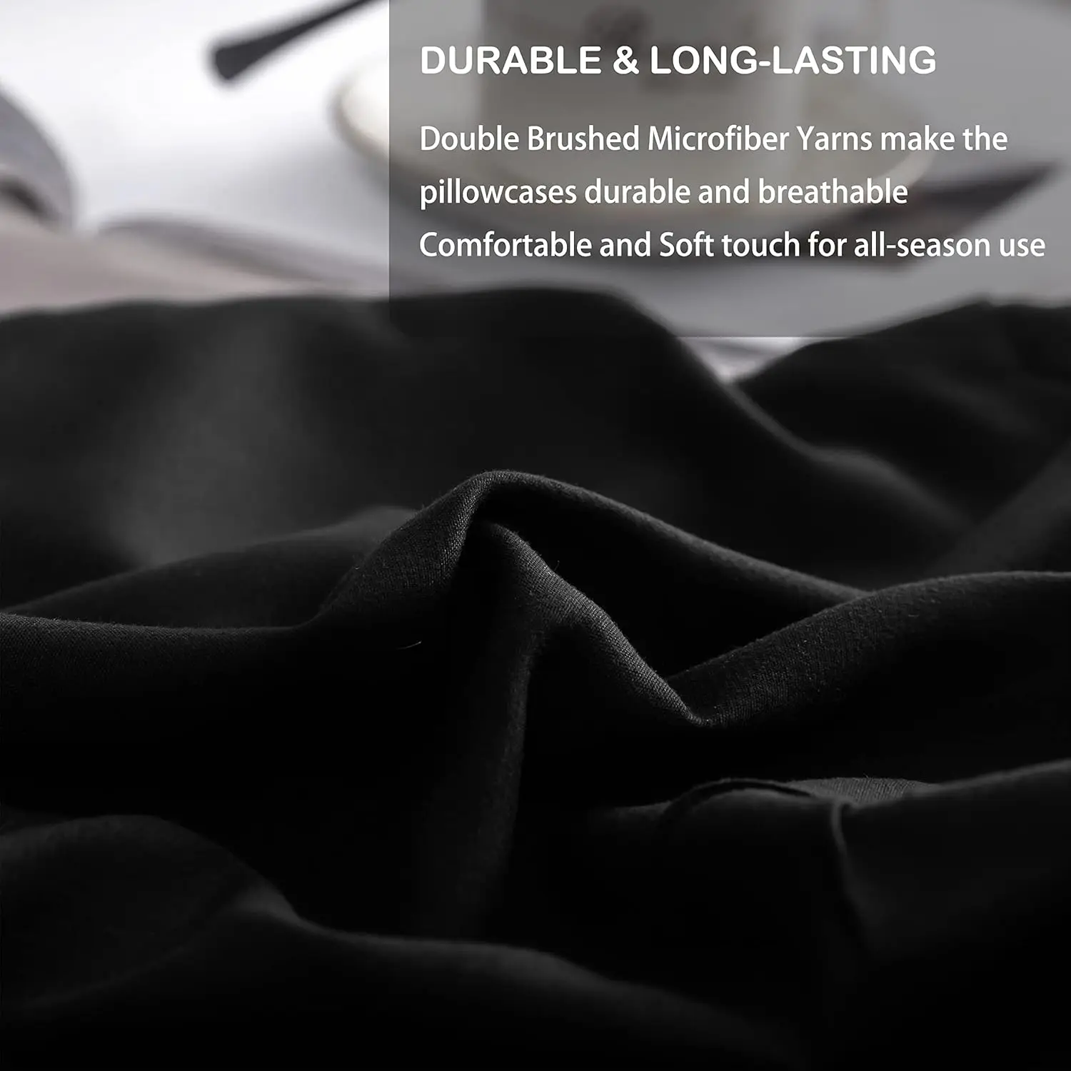 1 Pack Bedding Queen Pillow Cases, Envelope Closure ,Soft Brushed Microfiber Fabric ,Shrinkage and Fade Resistant Pillow Covers 4