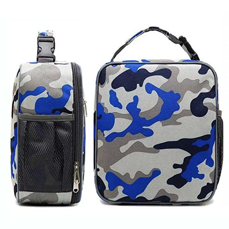 Oxford Cloth Square Lunch Box Bag Thermal Insulated Bento Pouch Outdoor Picnic Portable Cooler Bags for Women Men Children