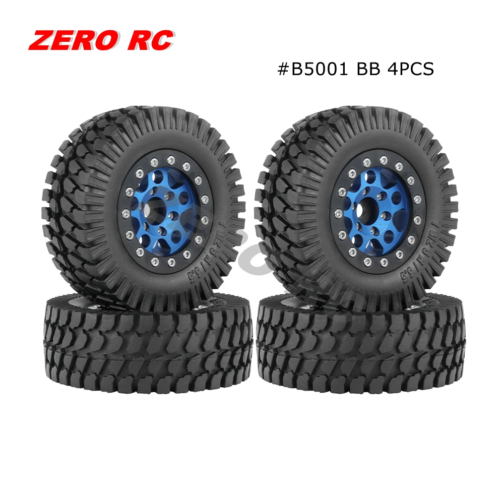 RC4WD 1.55タイヤ、ホイールセット 組み立てられた金属タイヤ,1.55 1/10インチホイール76mm,1/12 rc